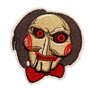 Jigsaw Kramer Creepy Movie Horror Halloween 3in Patch Iron / Sew-On